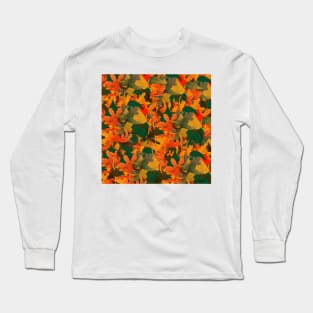 Falling Leaves Pattern for Autumn Long Sleeve T-Shirt